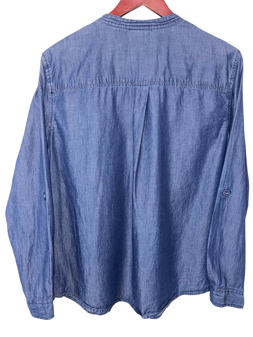Coastal Classic ANA XXL dark Blue Chambray Utility Shirt Button Front Oversized - Picture 2 of 6